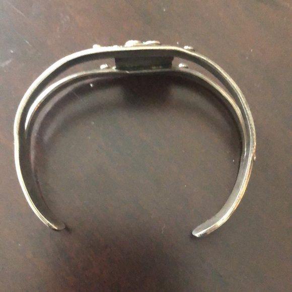 Silver and Turquoise Cuff Bracelet - Picture 7 of 9